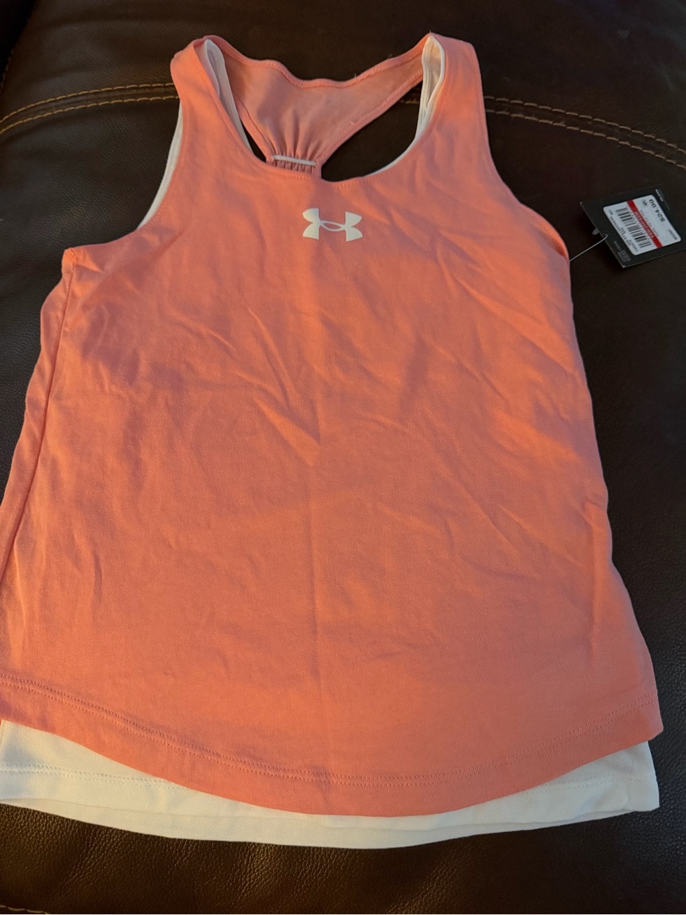 Under Armour Kids Pink Racerback Tank Top